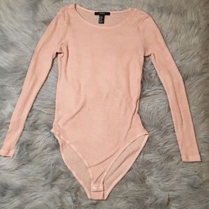 Pink long sleeve bodysuit